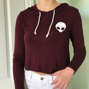 Cropped Alien Long Sleeve